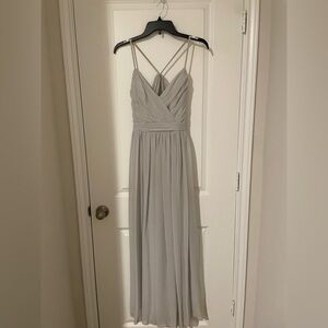 Silver Spaghetti Strap Dress